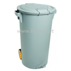 Contenedor de basura 80L con ruedas y pedal