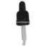 Tapa rosca con pipeta cuentagotas PP18 con punta curva negro para botella de 10 ml
