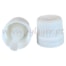 Tapa rosca precintable gotero PP18 blanco (tapa y obturador) estriado