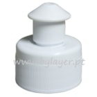 Tapa PUSH-PULL rosca 28/410 blanca estriado