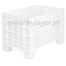 Contenedor palet de 250L rejado (1000x600x650mm) con 4 pies