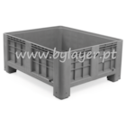 Contenedor palet de 376L cerrado (1200x1000x500mm) con 4 pies