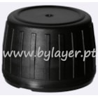 Tapón de rosca a presintable 28/410 negro estriado ancho con liner