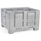 Contenedor palet de 650L rejado (1200x1000x760mm) con 4 pies