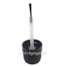 Tapón de rosca negro estriado con precinto PP18, con cepillo 57 mm de altura