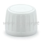 Tapón de rosca a presintable 28/410 blanco estriado ancho con liner