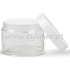 Bote vidrio 50ml transparente con 56mm diámetro