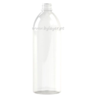 Botella PET cilindrica de 1000 ml transparente