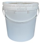 Cubo blanco 20L con tapa precintable y asa