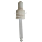 Tapa rosca precintable estriada blanco PP18 con pipeta cuentagotas para botella 30ml