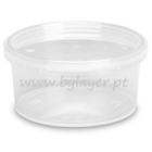 Cubo transparente 200ml con tapa