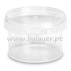 Cubo transparente 280ml con tapa